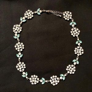 Flower Rhinestone Necklace